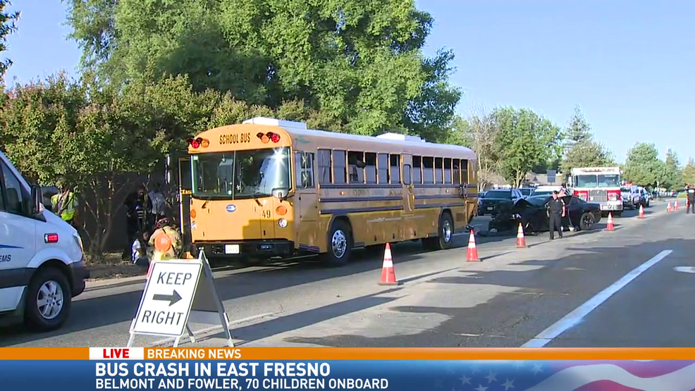 School bus involved in crash in Southeast Fresno KMPH