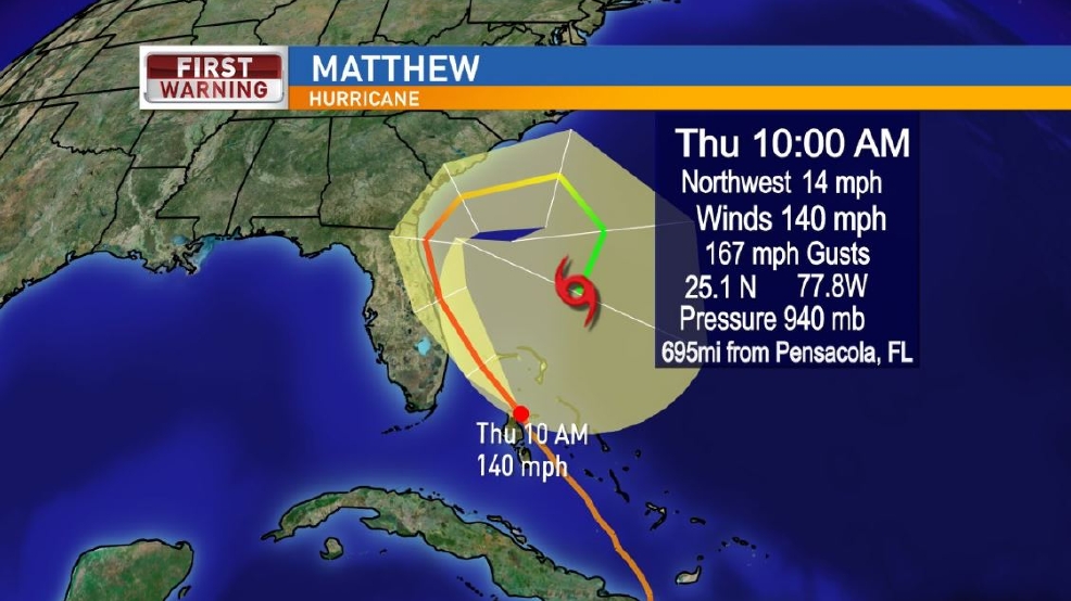 Category 4 Hurricane Matthew heading for Florida WEAR