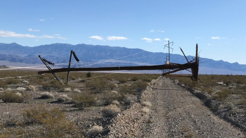 NV Energy Wind takes down 5 power poles in Indian Springs KSNV