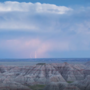 Inside the Storm: Lightning storm over the Badlands in western South Dakota