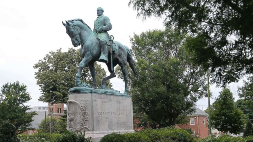 Charlottesville Confederate statue vandalized with profanity against Trump